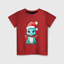 Детская футболка хлопок Дракончик  новогодний