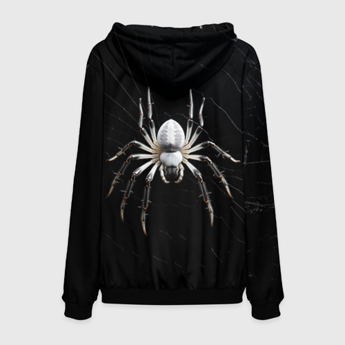 Мужская толстовка 3D Белый паук на черном фоне, цвет черный - фото 2