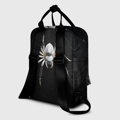 Женский рюкзак 3D Белый паук на черном фоне - фото 5