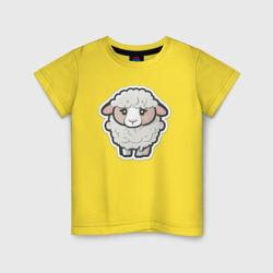 Детская футболка хлопок Грустная милая овечка