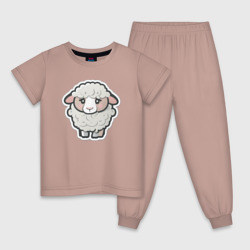 Детская пижама хлопок Грустная милая овечка
