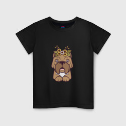 Боксер щенок с цветами – Детская футболка хлопок с принтом купить со скидкой в -20%