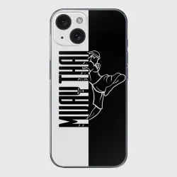 Чехол для iPhone 15 силиконовый с защитой камеры Muay-Thai
