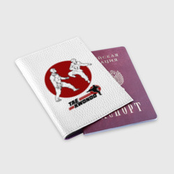 Обложка для паспорта матовая кожа Бойцы тхэквондо - фото 2
