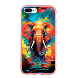 Чехол для iPhone 7Plus/8 Plus матовый Индийский живописный слон