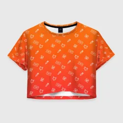 Crop-top "Оранжевый паттерн"