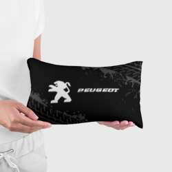 Подушка 3D антистресс Peugeot speed на темном фоне со следами шин по-горизонтали - фото 2