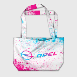 Пляжная сумка 3D Opel neon gradient style по-горизонтали