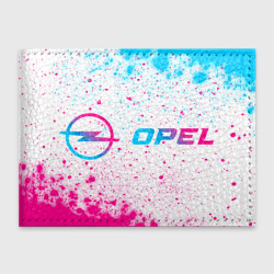 Обложка для студенческого билета Opel neon gradient style по-горизонтали