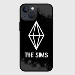 Чехол для iPhone 13 mini The Sims glitch на темном фоне