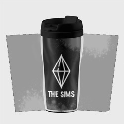 Термокружка-непроливайка The Sims glitch на темном фоне - фото 2