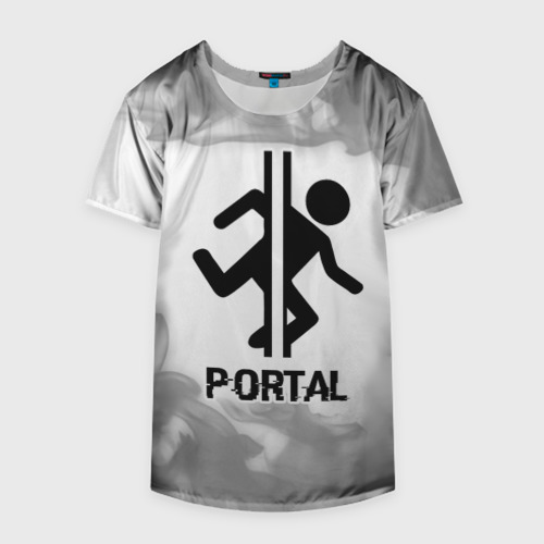 Накидка на куртку 3D Portal glitch на светлом фоне, цвет 3D печать - фото 4