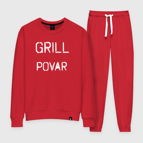 Женский костюм хлопок Grill povar, цвет красный