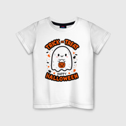 Детская футболка хлопок Trick or treat - happy Halloween