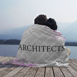 Плед с принтом Architects rock legends по-горизонтали для любого человека, вид спереди №3. Цвет основы: 3d (велсофт)