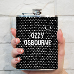 Фляга Ozzy Osbourne glitch на темном фоне посередине - фото 2