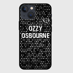 Чехол для iPhone 13 mini Ozzy Osbourne glitch на темном фоне посередине