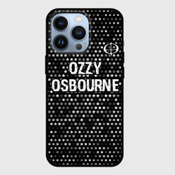 Чехол для iPhone 13 Pro Ozzy Osbourne glitch на темном фоне посередине