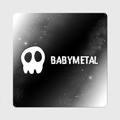 Магнит виниловый Квадрат Babymetal glitch на темном фоне по-горизонтали