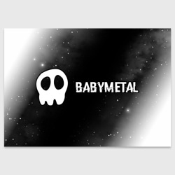 Поздравительная открытка Babymetal glitch на темном фоне по-горизонтали