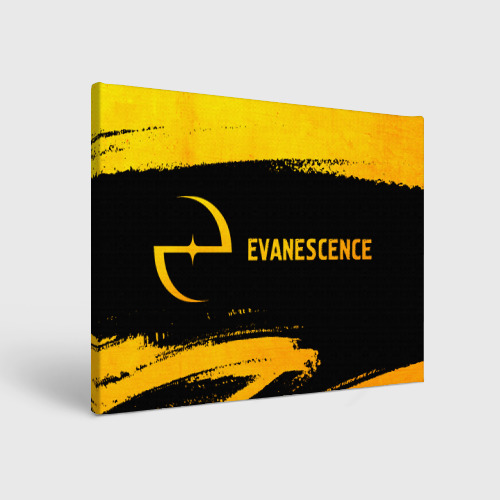 Холст прямоугольный Evanescence - gold gradient по-горизонтали, цвет 3D печать