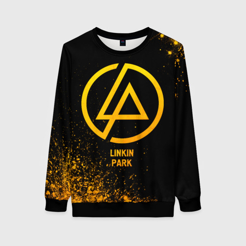 Женский свитшот 3D Linkin Park - gold gradient, цвет 3D печать