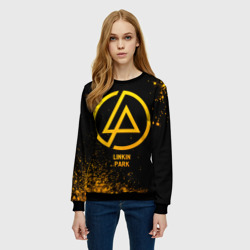 Женский свитшот 3D Linkin Park - gold gradient - фото 2