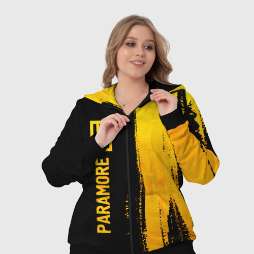 Женский костюм 3D Paramore - gold gradient по-вертикали, цвет черный - фото 7