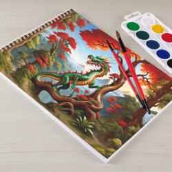 Альбом для рисования Зеленый деревянный дракон - фото 2