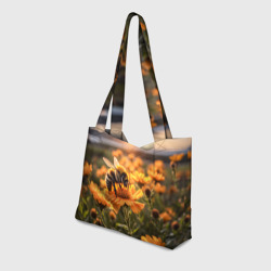Пляжная сумка 3D Пчела на цветке - фото 2