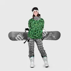 Накидка на куртку 3D Зелёный леопард паттерн - фото 2