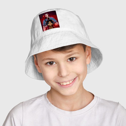 Детская панама хлопок Сага о Винланде - два отца, цвет белый - фото 3