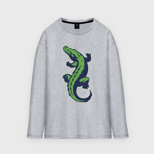Мужской лонгслив oversize хлопок Crocodile style