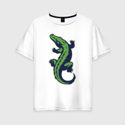 Женская футболка хлопок Oversize Crocodile style