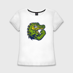 Женская футболка хлопок Slim Сила крокодила