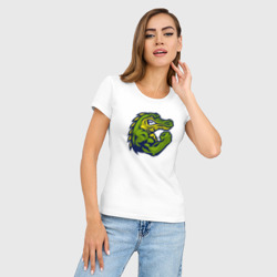 Женская футболка хлопок Slim Сила крокодила - фото 2