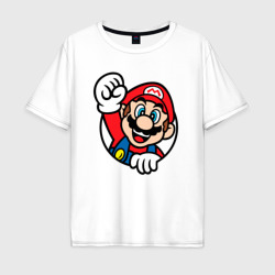 Мужская футболка хлопок Oversize Марио значок классический