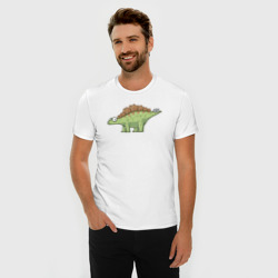Мужская футболка хлопок Slim Stegosaurus - фото 2