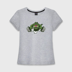 Женская футболка хлопок Slim Crocodile gym