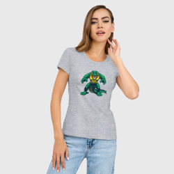 Женская футболка хлопок Slim Злой крокодил - фото 2