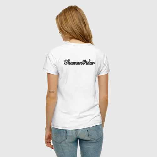 Женская футболка хлопок ShamanVidar, цвет белый - фото 4