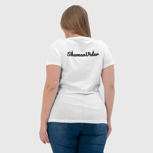 Женская футболка хлопок ShamanVidar, цвет белый - фото 7