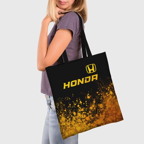 Шоппер 3D Honda - gold gradient посередине - фото 3
