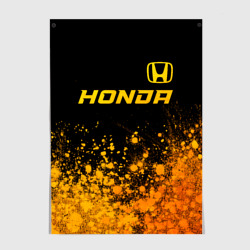 Постер Honda - gold gradient посередине