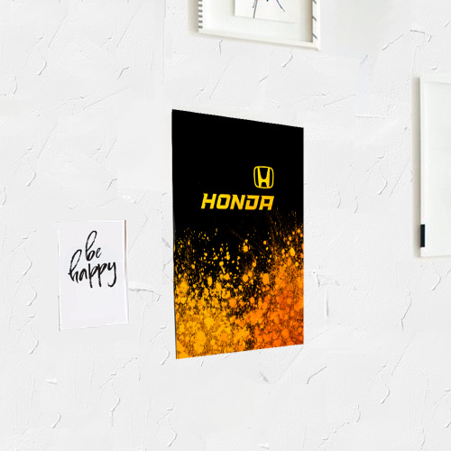 Постер Honda - gold gradient посередине - фото 3