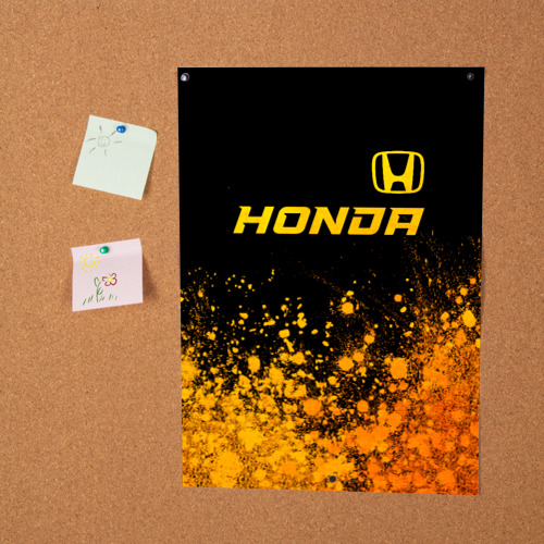 Постер Honda - gold gradient посередине - фото 2