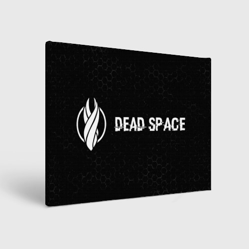 Холст прямоугольный Dead Space glitch на темном фоне по-горизонтали, цвет 3D печать