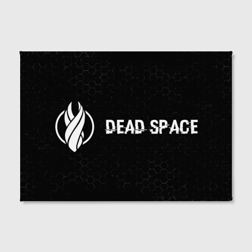 Холст прямоугольный Dead Space glitch на темном фоне по-горизонтали, цвет 3D печать - фото 2