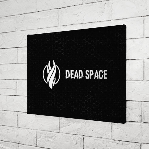 Холст прямоугольный Dead Space glitch на темном фоне по-горизонтали, цвет 3D печать - фото 3