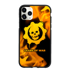 Чехол для iPhone 11 Pro Max матовый Gears of War - gold gradient